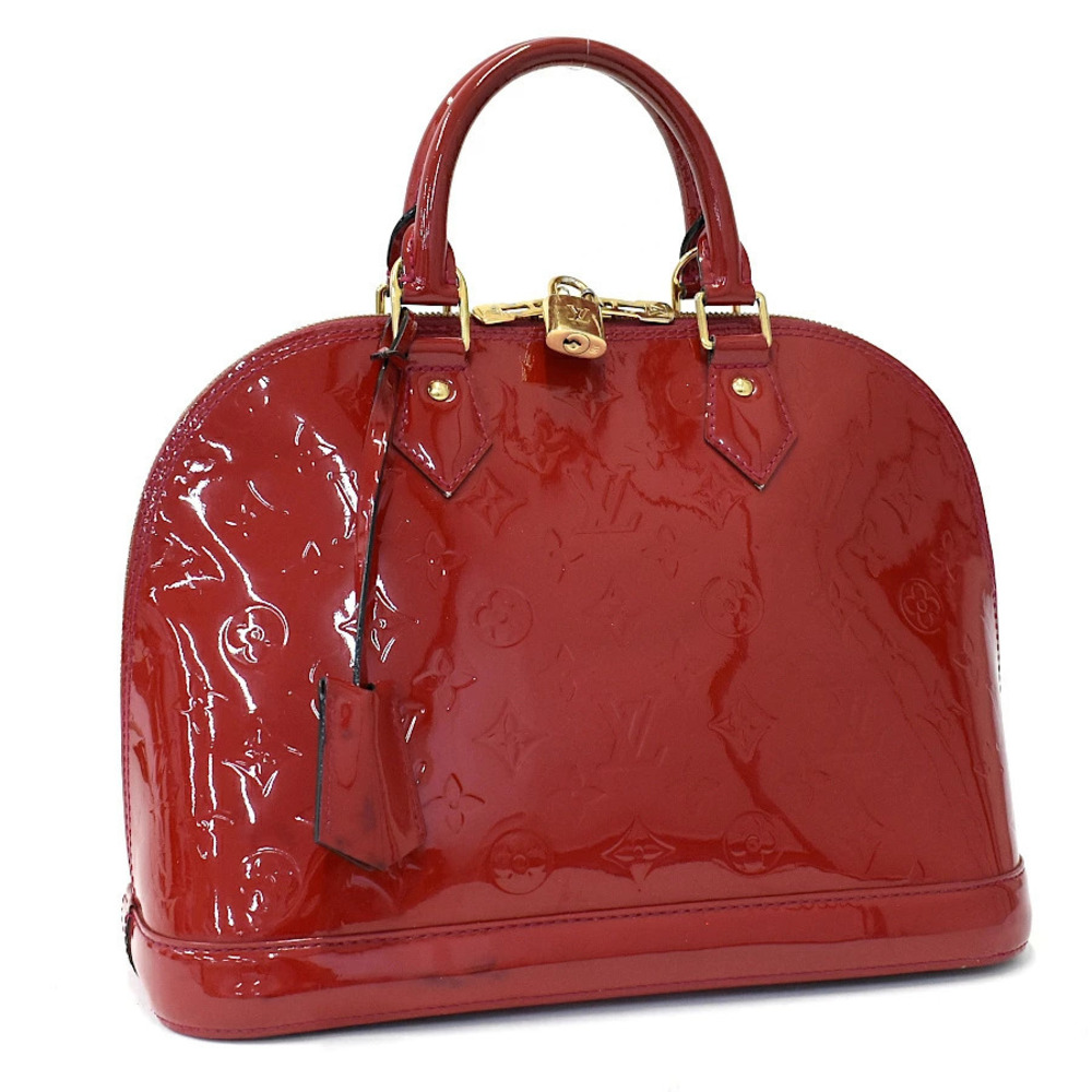 Louis Vuitton Alma Handbag Vernis Enamel Rose Pink Indien